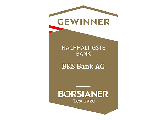 <h2>BKS Bank wiederholt als <strong>nachhaltigste Bank in Österreich</strong> ausgezeichnet</h2>