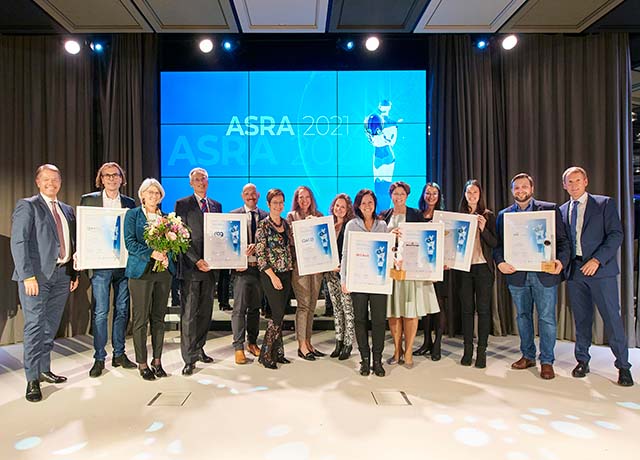 Foto (ksw, honorarfrei abdruckbar): Alle Preisträger der ASRA-Gala