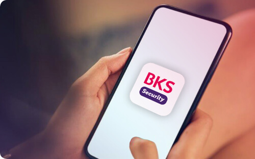 BKS Security wird auf dem Handy angezeigt