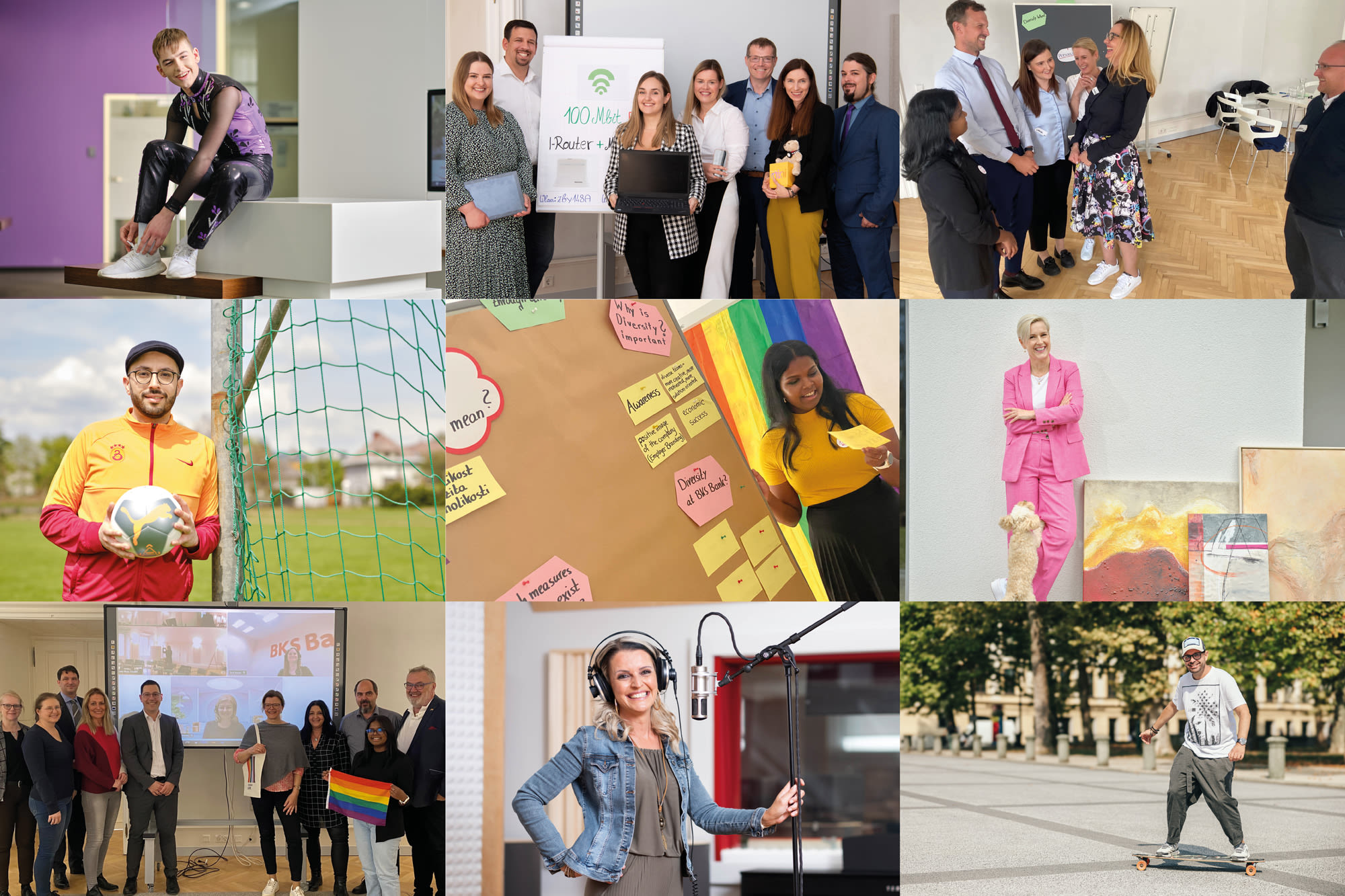 Mitarbeitende der BKS Bank leben Diversity Mitarbeitende der BKS Bank leben Diversity